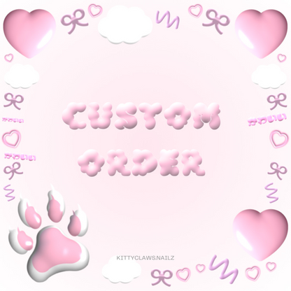 Custom press-on nails order ♡‧₊