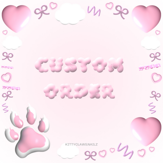 Custom press-on nails order ♡‧₊