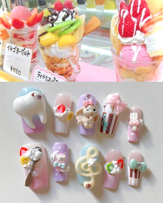 Sweet tooth set⊹ ࣪ ˖🧁𝄞🐰🍓‧₊˚⊹