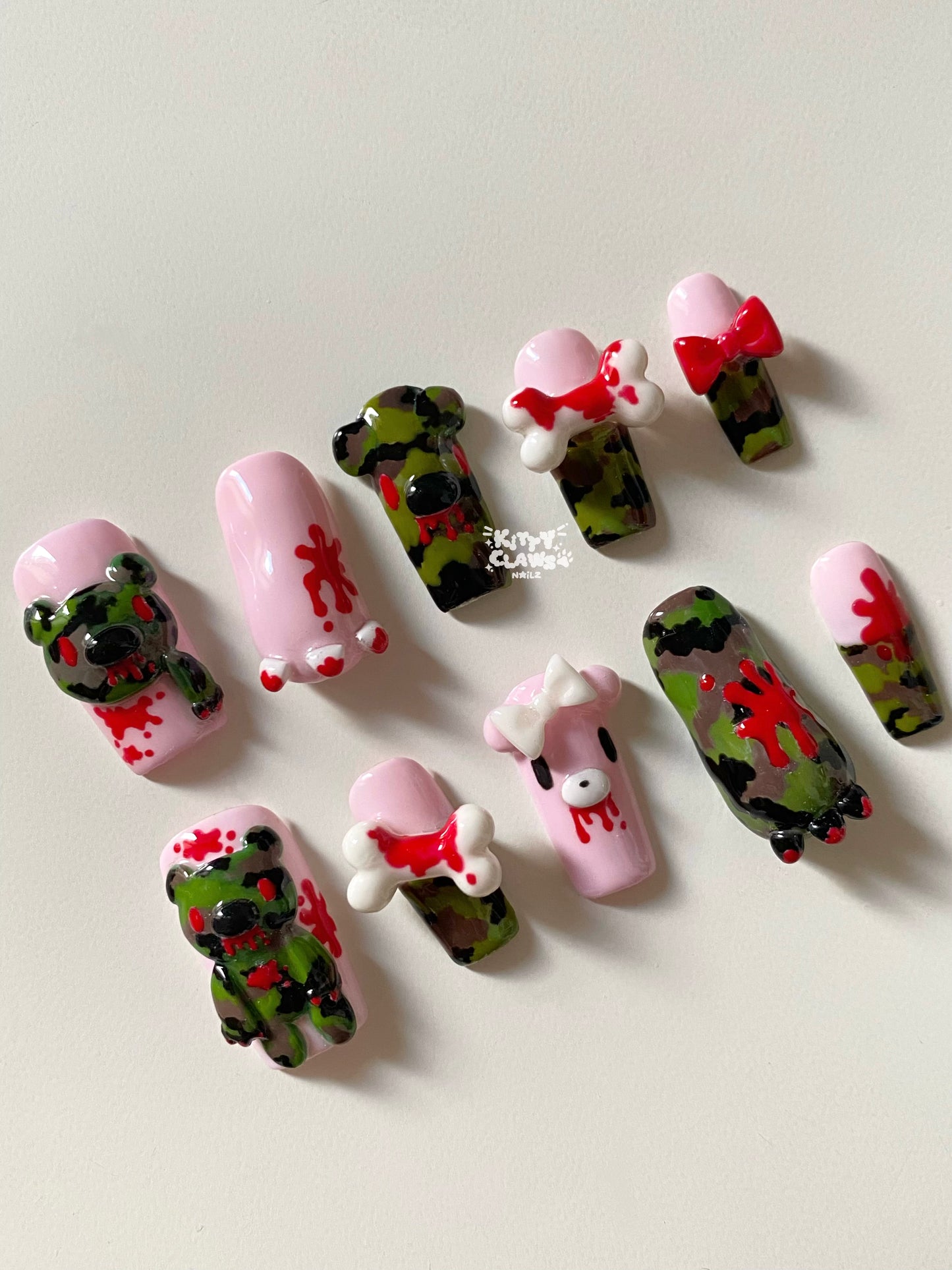 Camo Gloomy Bear set