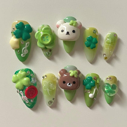 Rilakkuma’s Lucky Clover set ˚🍀♪⋆☘︎｡˚