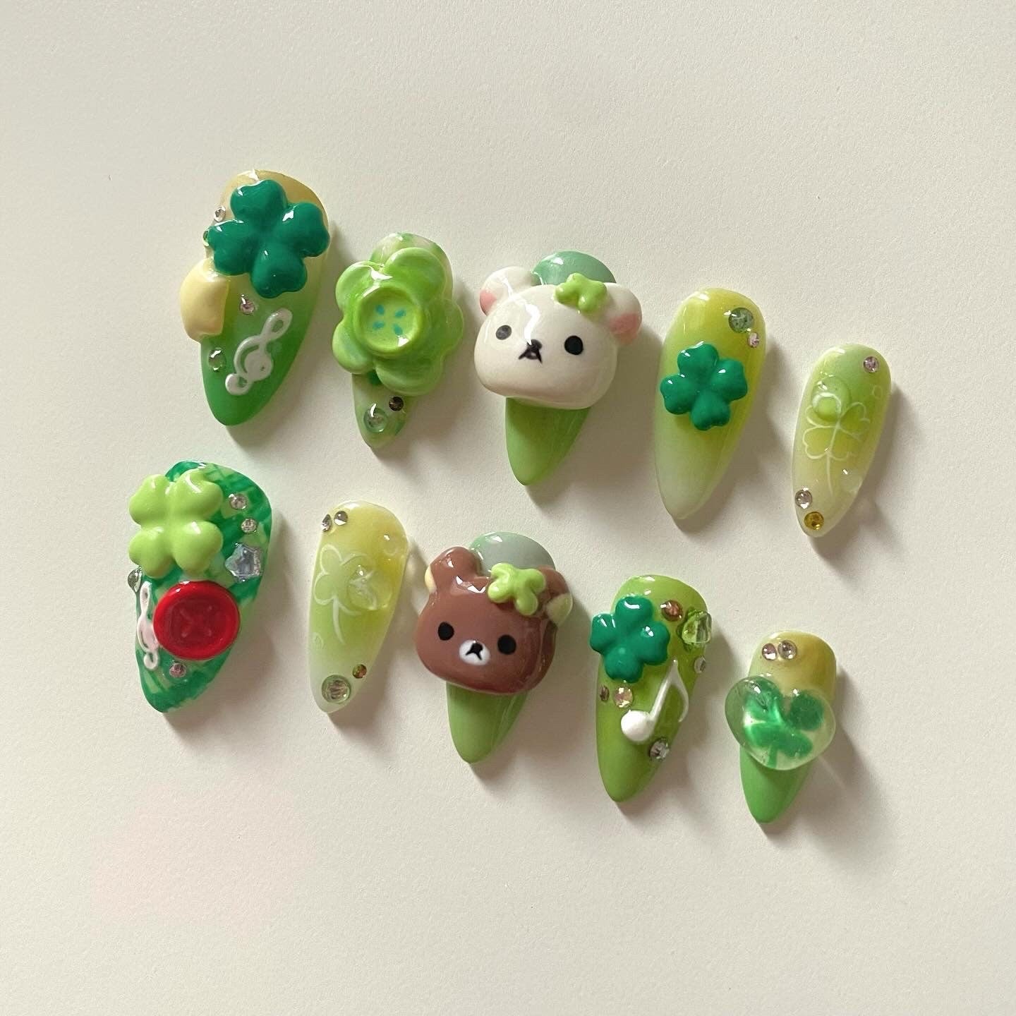 Rilakkuma’s Lucky Clover set ˚🍀♪⋆☘︎｡˚