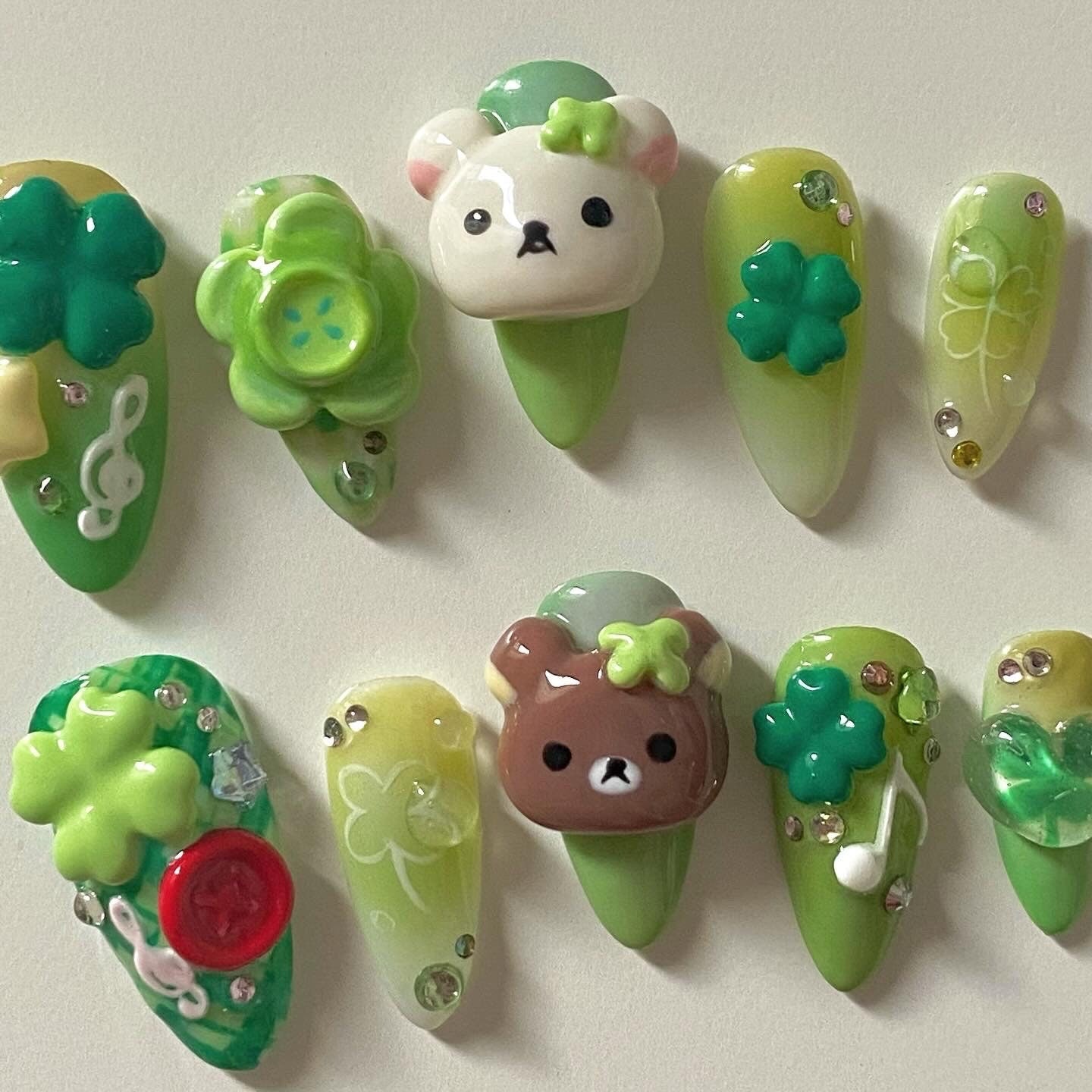 Rilakkuma’s Lucky Clover set ˚🍀♪⋆☘︎｡˚