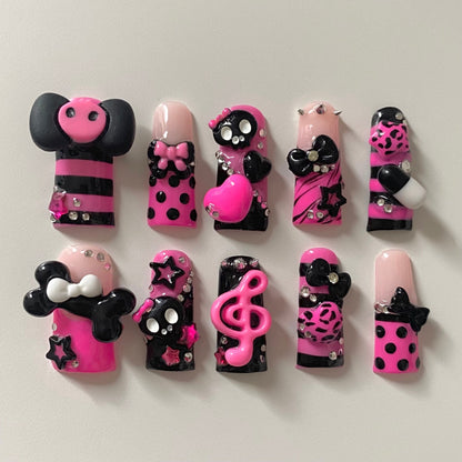 Pink Scene Queen set ☠︎︎ ⋆⭒˚｡🦴