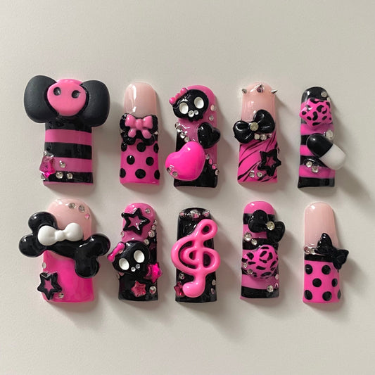 Pink Scene Queen set ☠︎︎ ⋆⭒˚｡🦴
