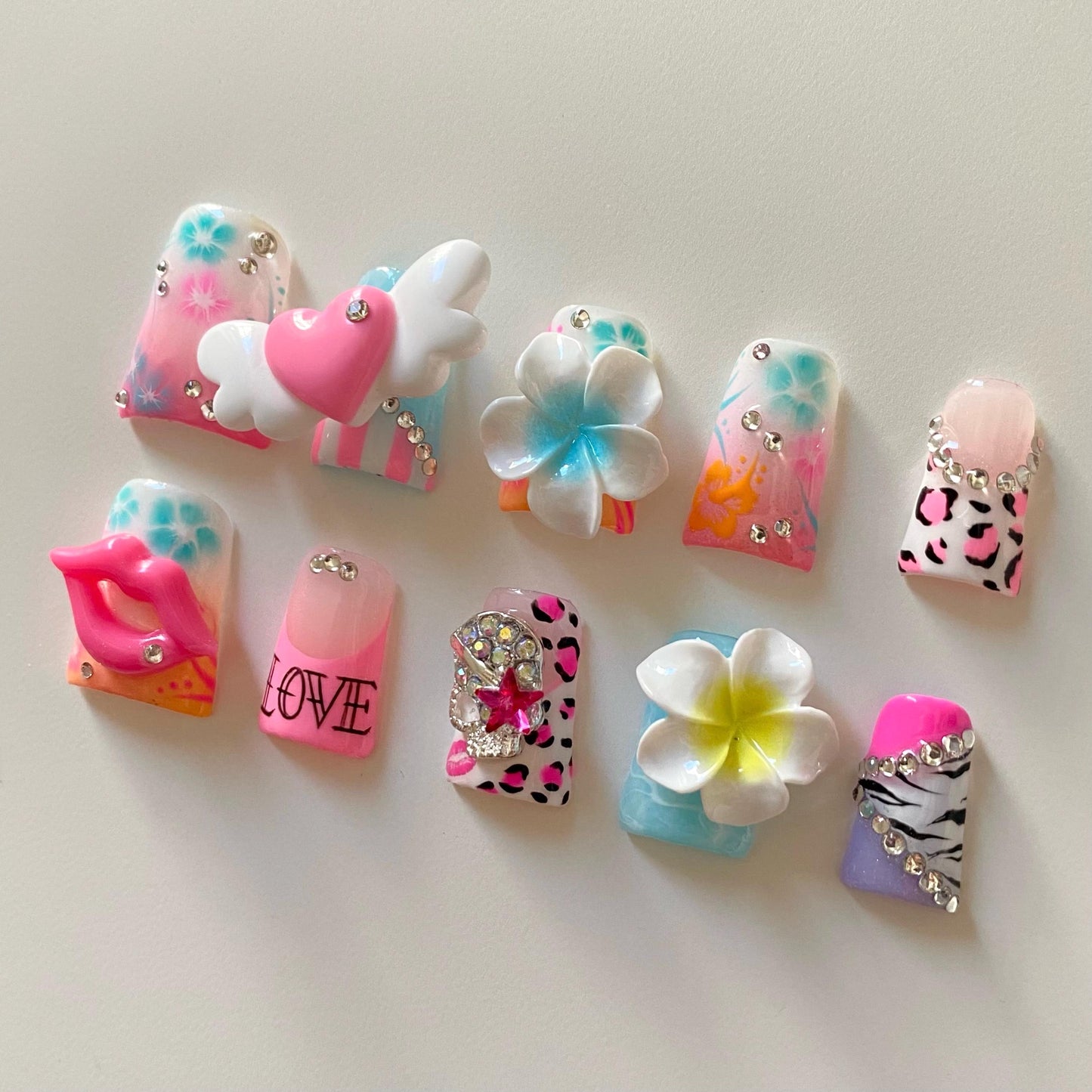 Y2K Mcbling Summer Beach Party set ⋆🌺˚.⋆🫧
