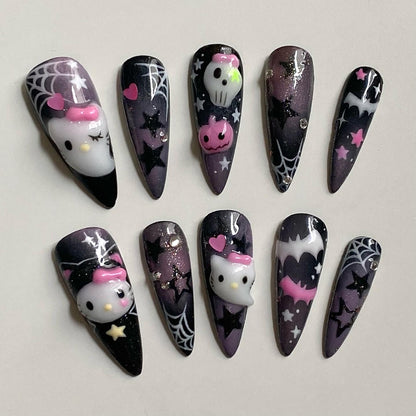 Spooky Hello Kitty Glow in the dark set 🕸 ⋆｡°✩