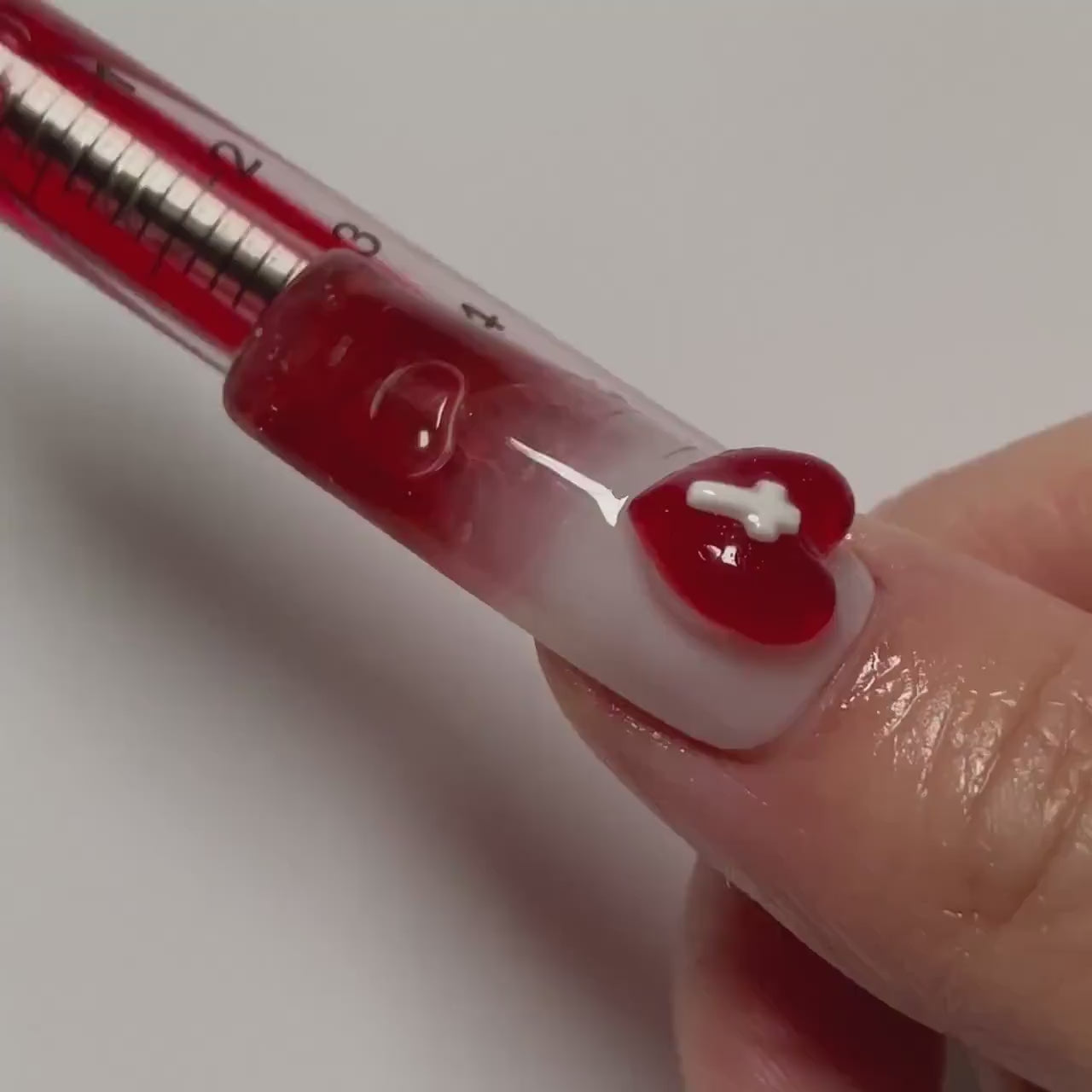 Bloody Blythe Doll Nurse press ons nails